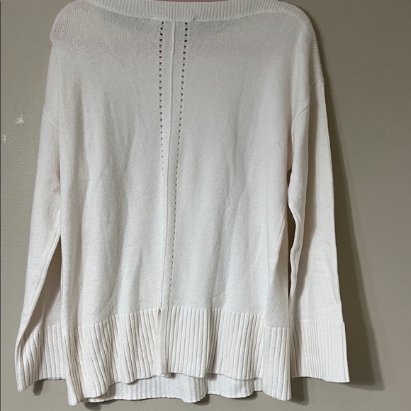 NWT LOFT Cream Knit Sweater - Picture 3 of 3